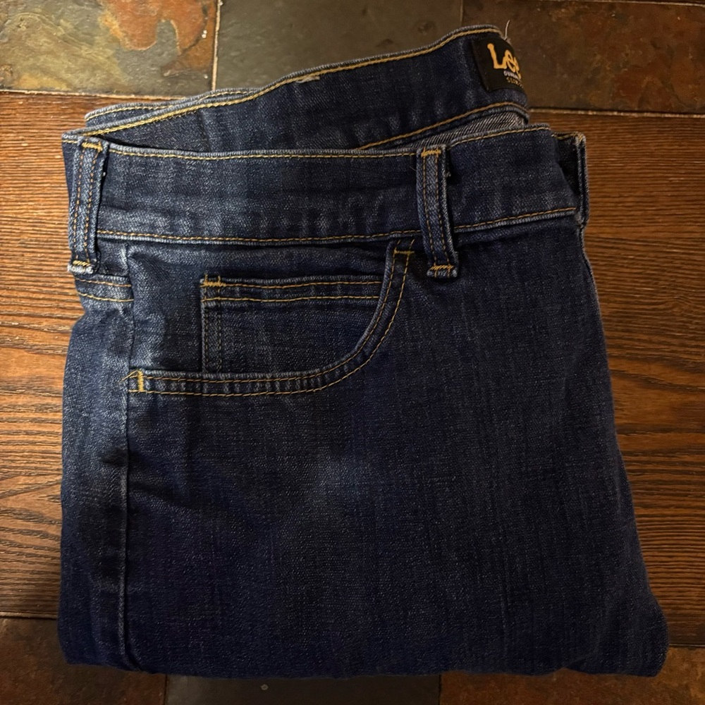 men’s lee dark wash jeans